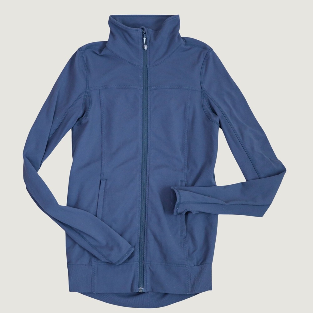 Lululemon Tadasana Get Started Mesh Back Jacket Light Gray Women's 4 Thumbholes